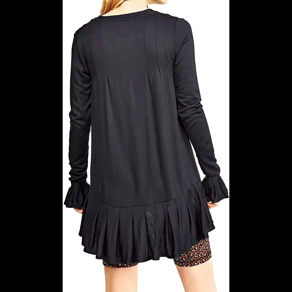 Free People | Your Girl Flounce Hem Knit Henley Tunic Dress - Picture 3 of 13
